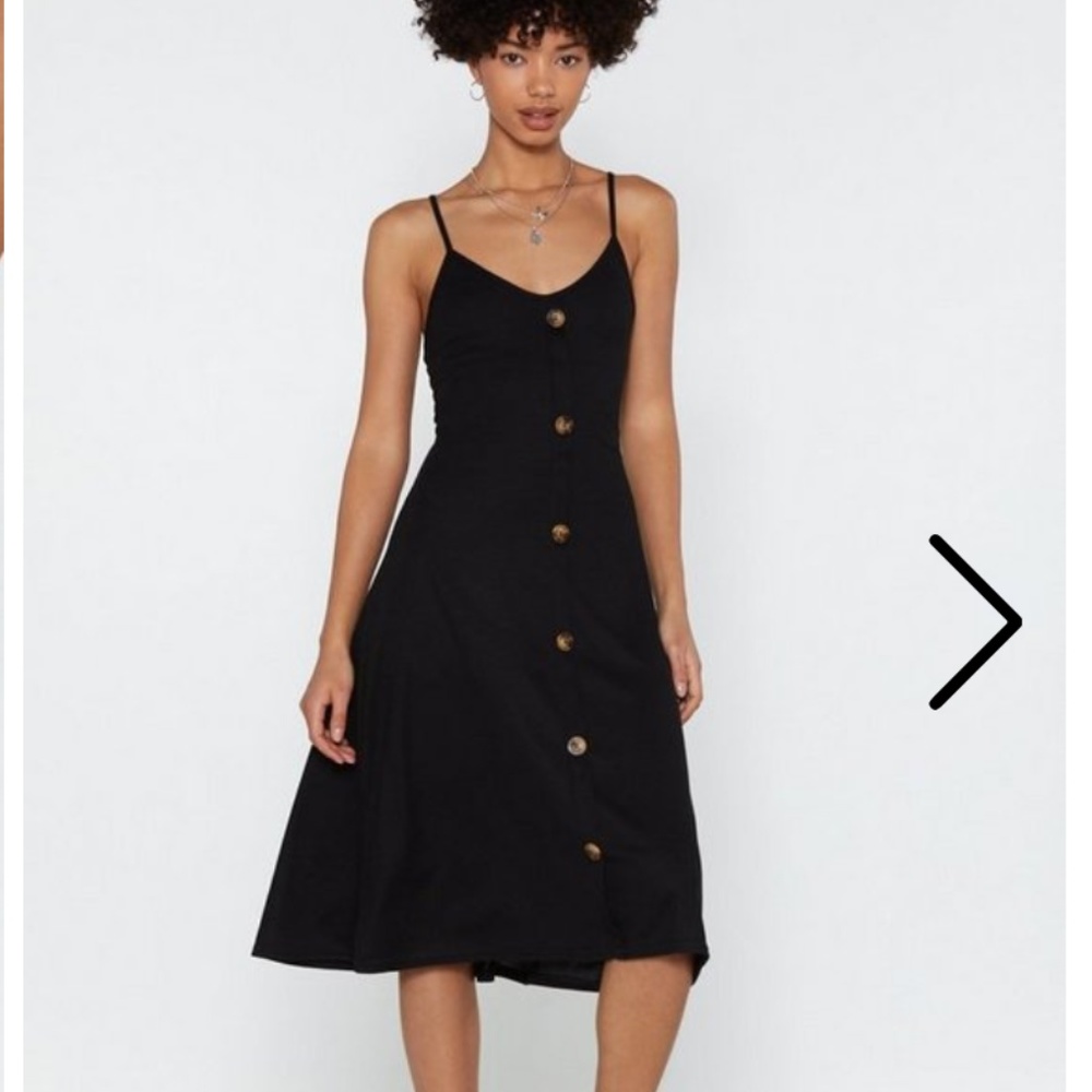 Ribbed Button Midi Dress